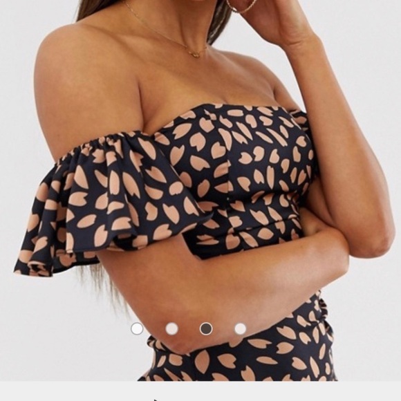 ASOS Koco&K off shoulder maxi dress split size 16 - Picture 3 of 8